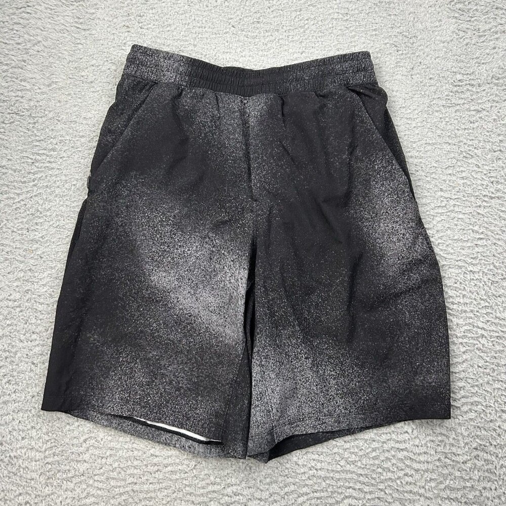 Lululemon Pace Breaker Shorts Black Gray Lined Mens Size Small Athletic